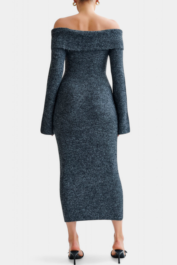 Solsona - Enkelskuldertrøje Fitted Knit Dress