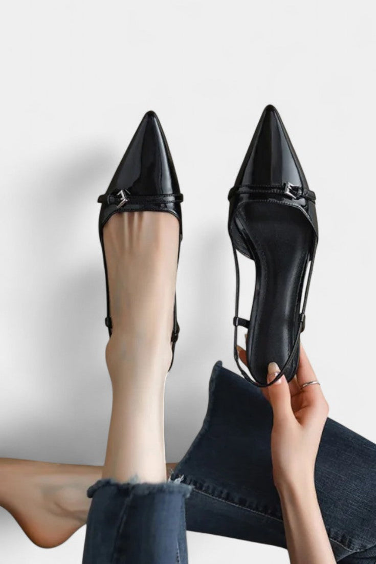 Tiana Mary Janes Slingback med spids snudehæl