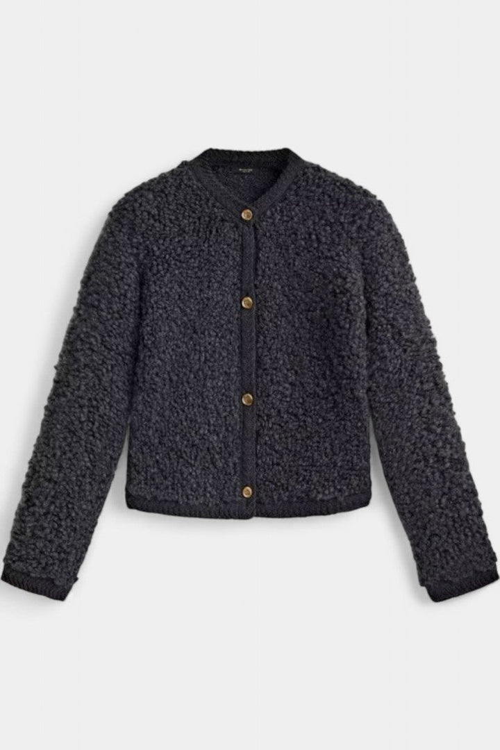 Chenda – Kort cardigan i elegant filtretekstur