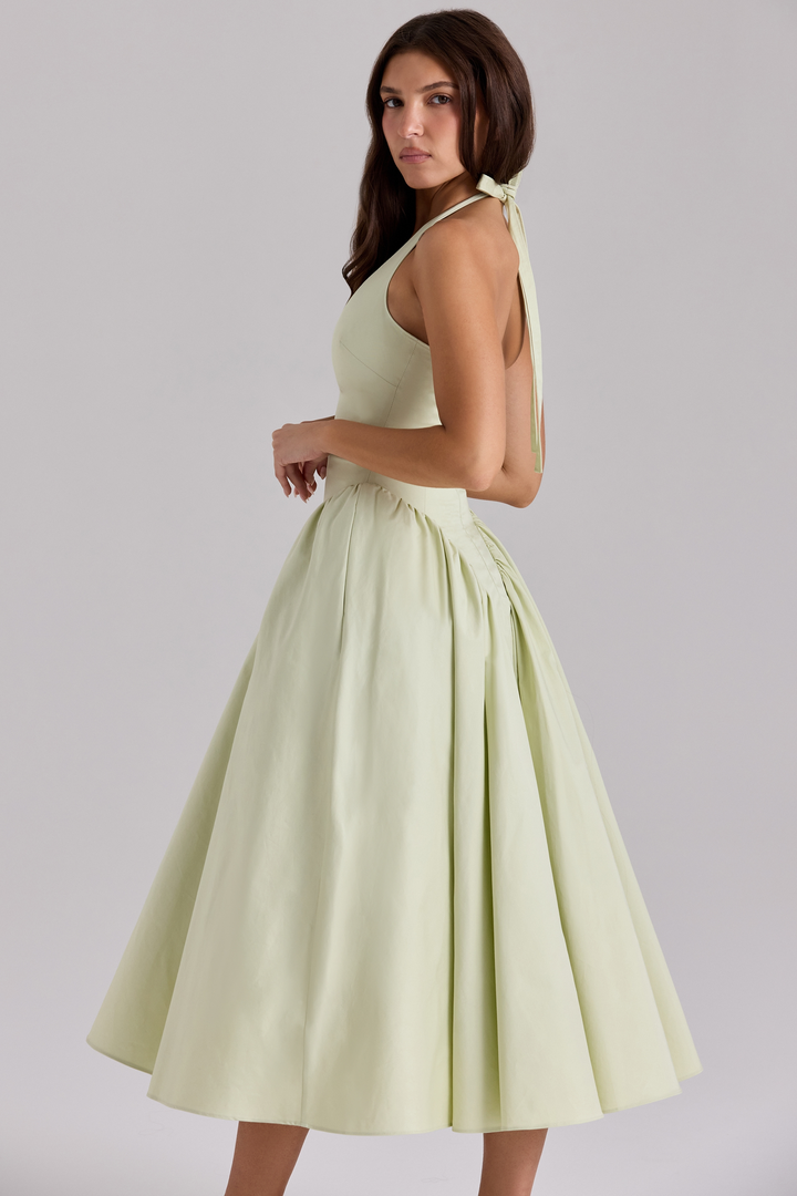 Liana – Elegant draperet midikjole