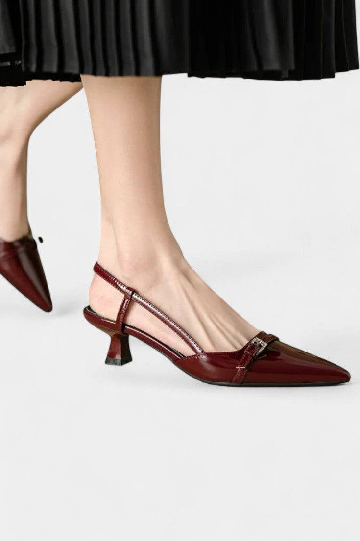 Tiana Mary Janes Slingback med spids snudehæl