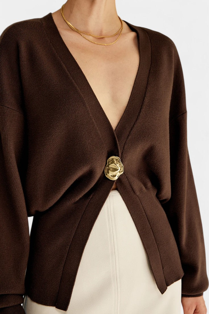 Solferina – Elegant cardigan i gylden nuance