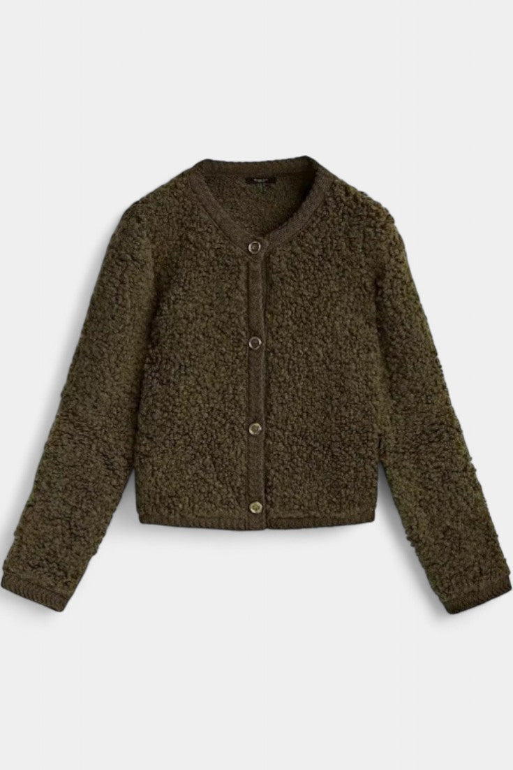 Chenda – Kort cardigan i elegant filtretekstur