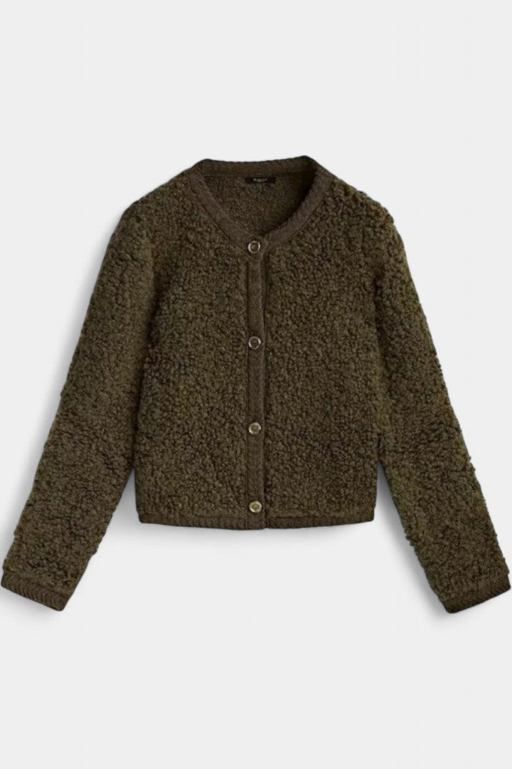 Chenda – Kort cardigan i elegant filtretekstur