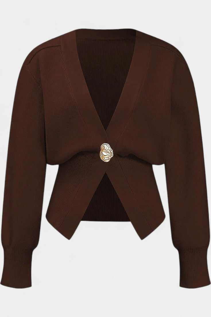 Solferina – Elegant cardigan i gylden nuance