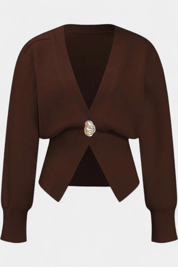 Solferina – Elegant cardigan i gylden nuance