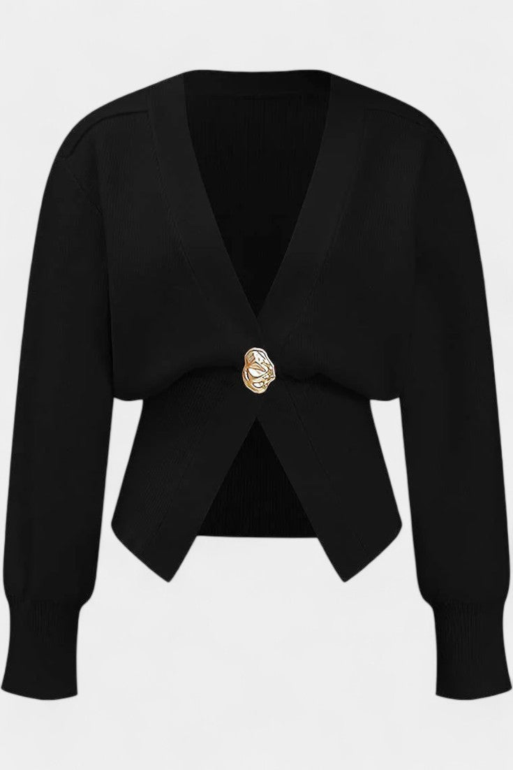 Solferina – Elegant cardigan i gylden nuance