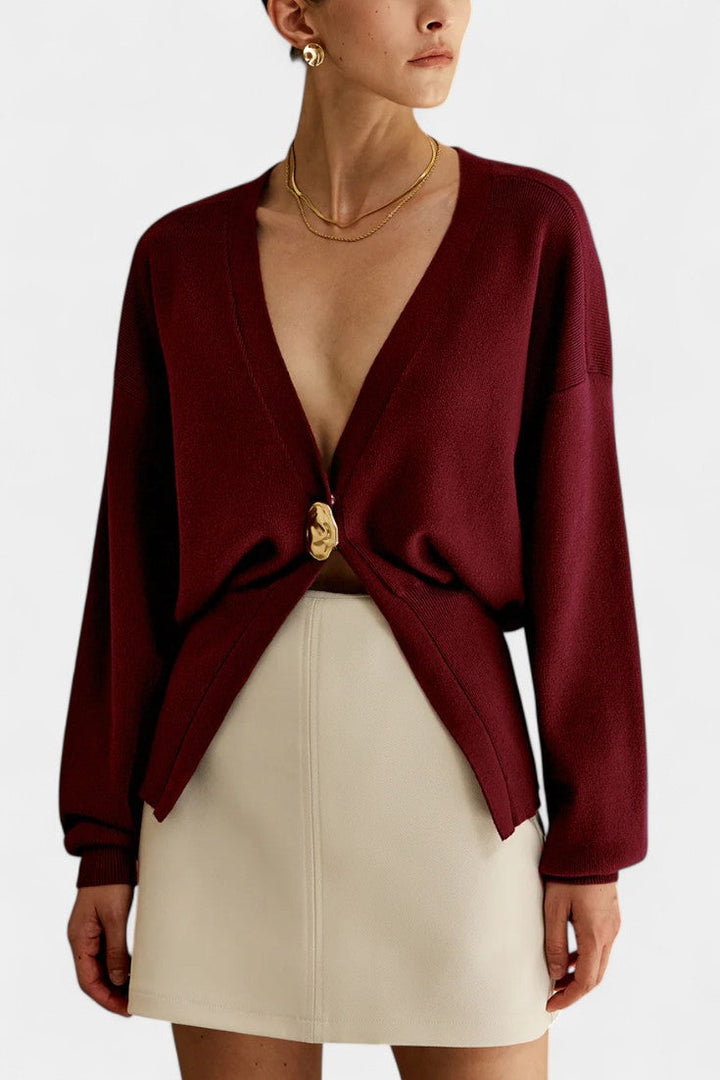 Solferina – Elegant cardigan i gylden nuance
