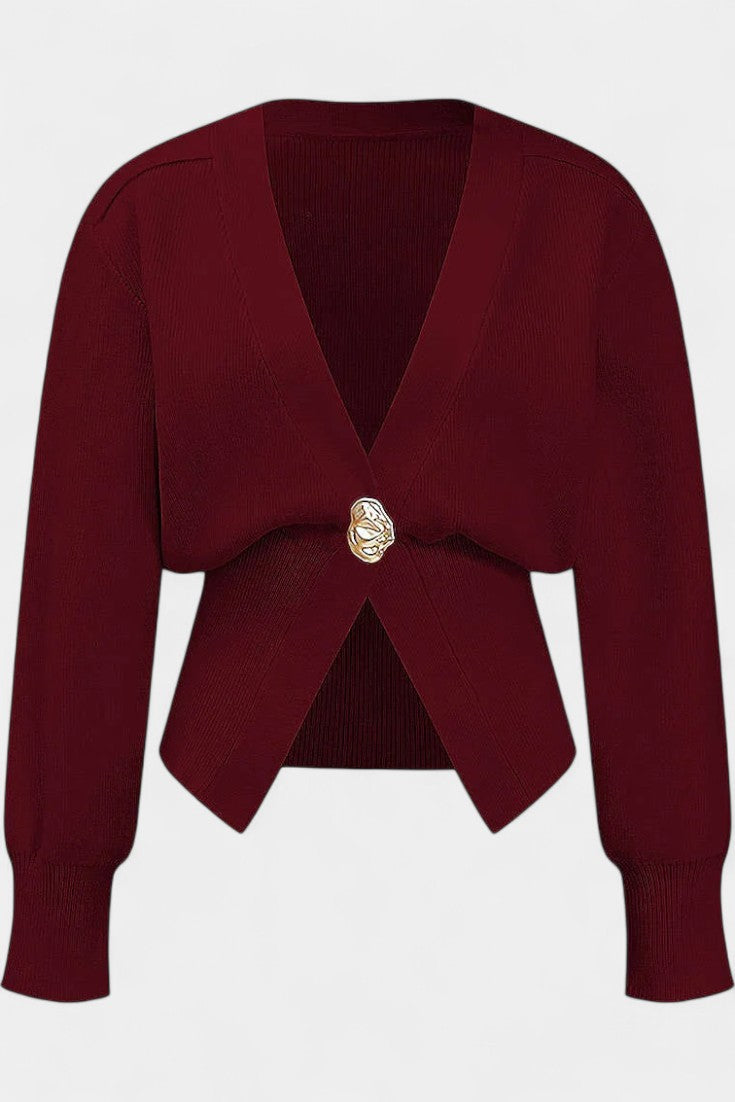 Solferina – Elegant cardigan i gylden nuance
