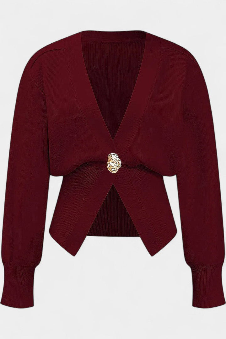 Solferina – Elegant cardigan i gylden nuance