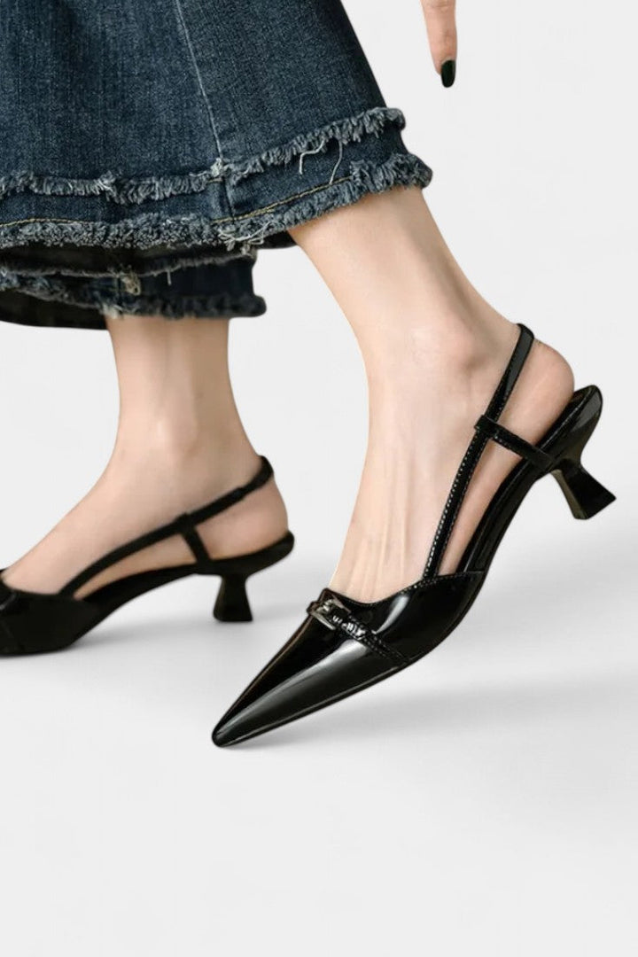 Tiana Mary Janes Slingback med spids snudehæl