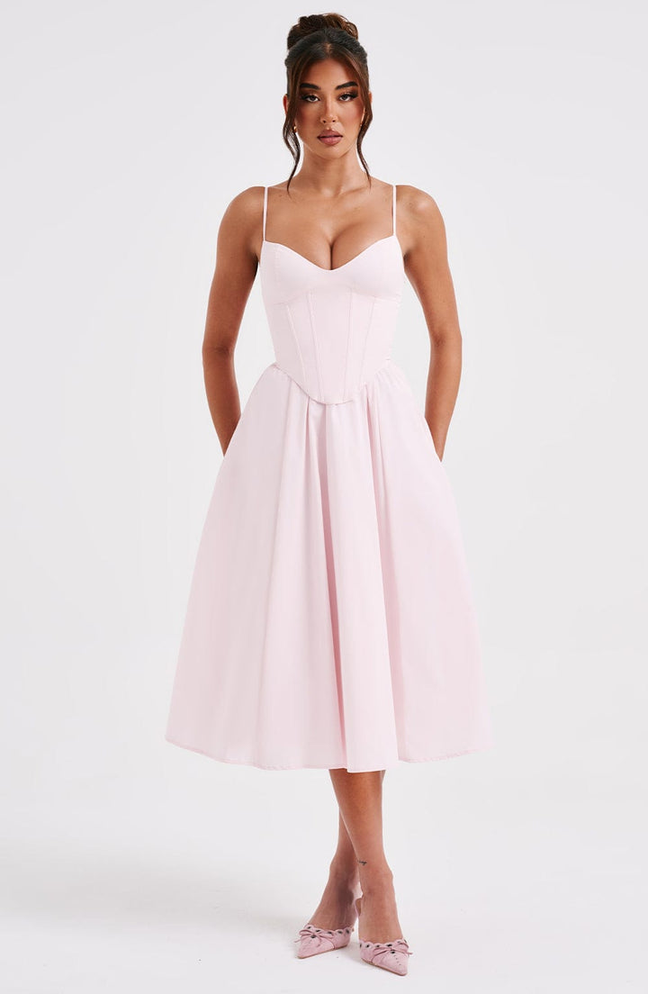 Grace – Elegant korset midikjole