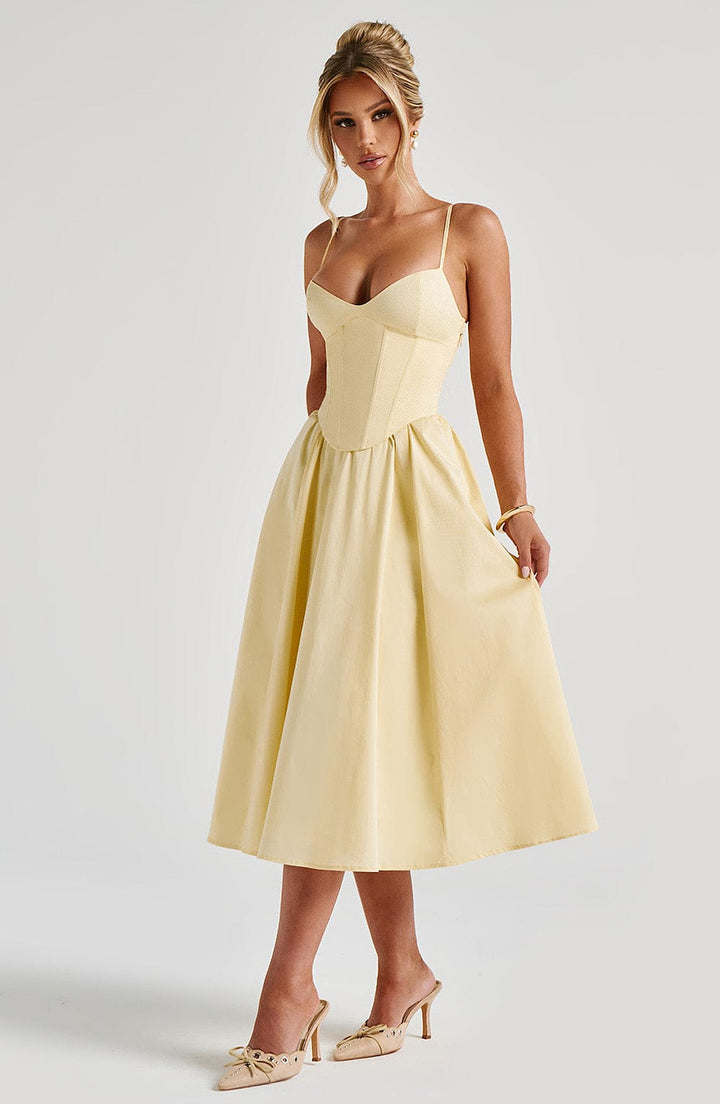 Grace – Elegant korset midikjole
