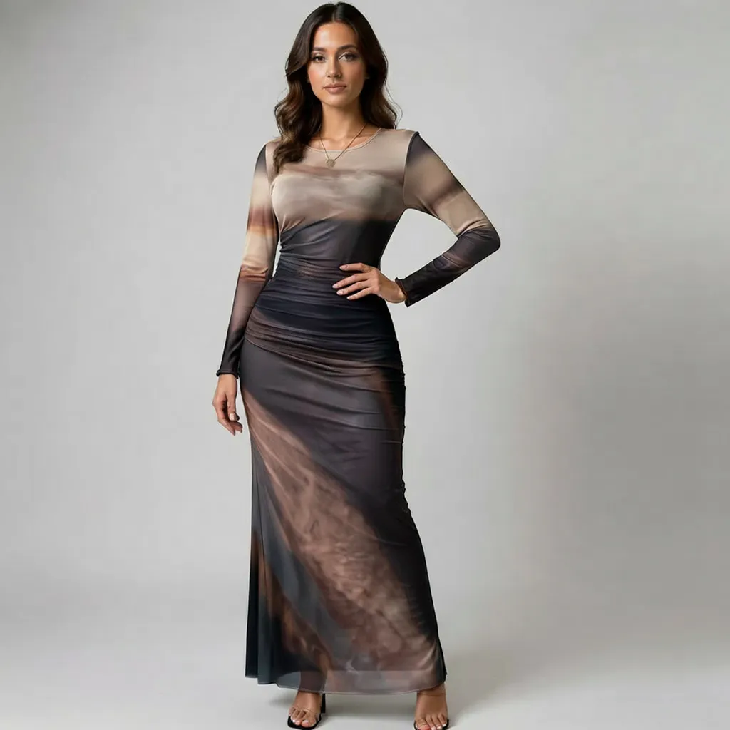 Anna - Elegant Print Kjole