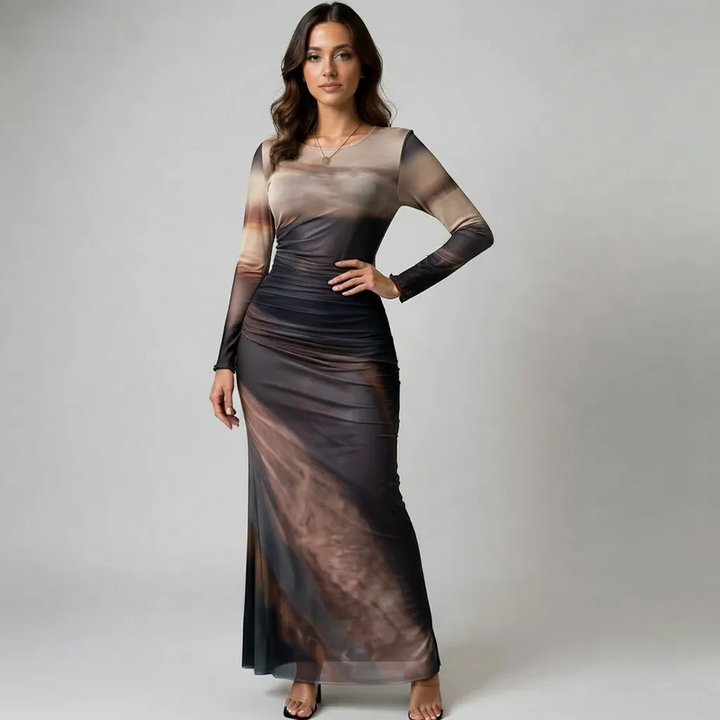 Anna - Elegant Print Kjole