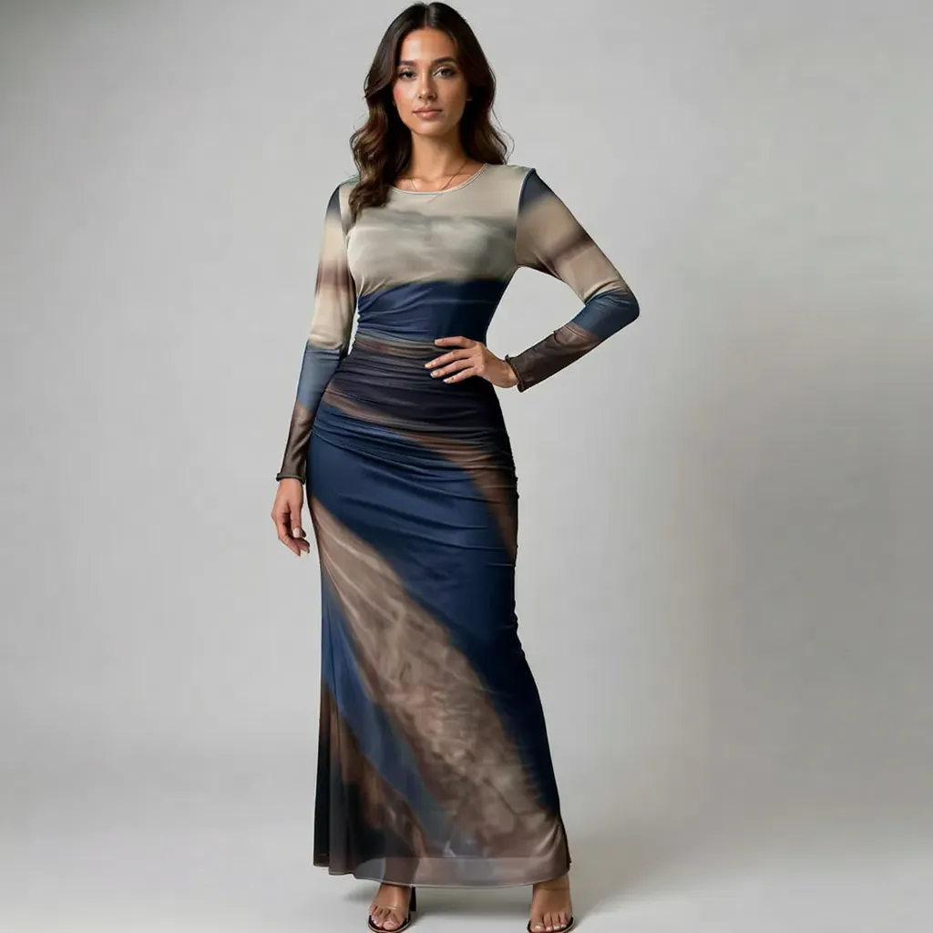 Anna - Elegant Print Kjole