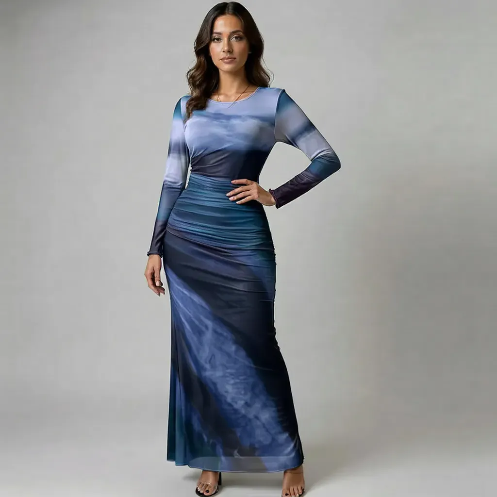 Anna - Elegant Print Kjole