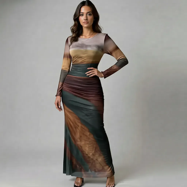 Anna - Elegant Print Kjole