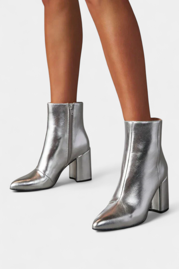 Ralica – Elegante metalliske ankelstøvler