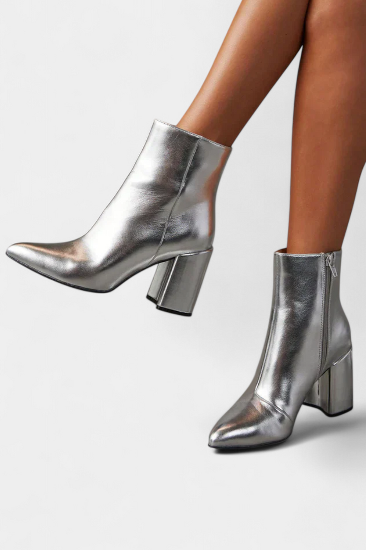 Ralica – Elegante metalliske ankelstøvler